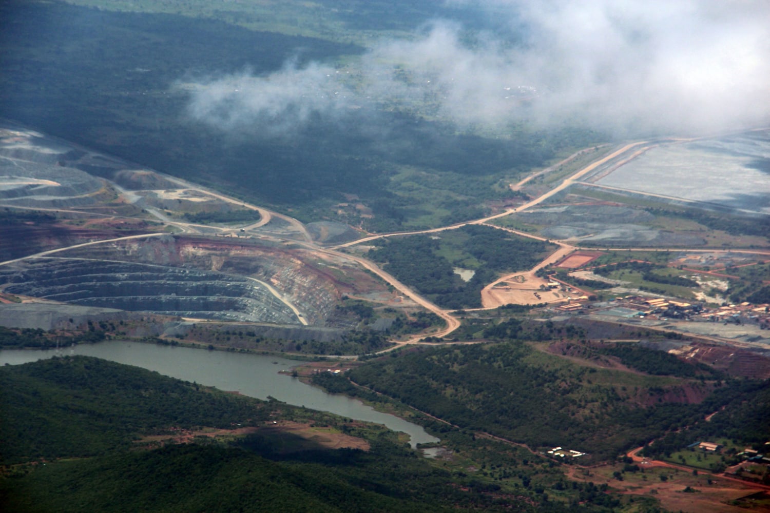 Aerial view of a day building in Tanzania 2014.