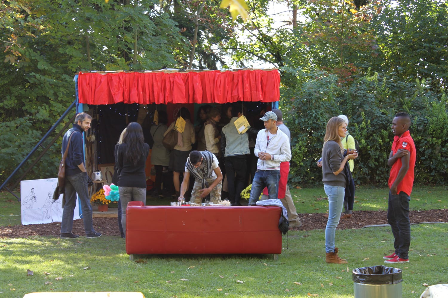 One of the booths at the Open Day 2013