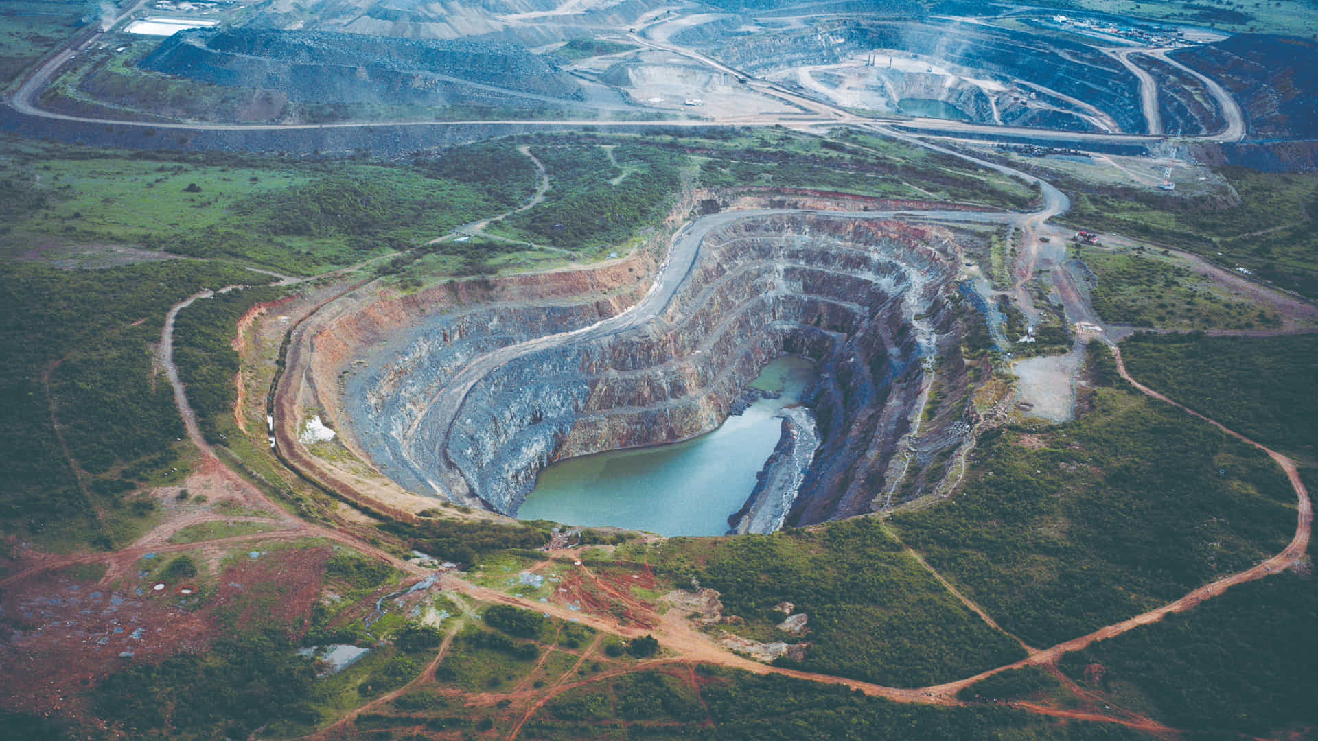 Aerial view of North Mara Mine - terre des hommes schweiz